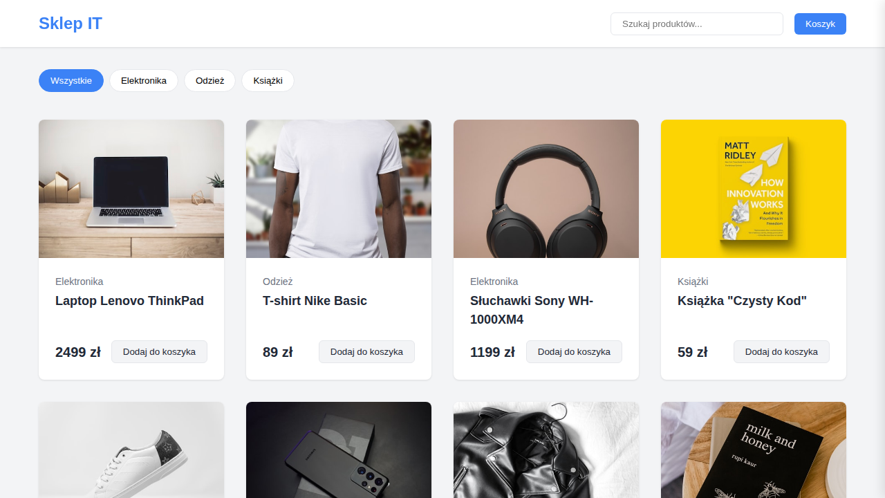 Preview of E-commerce Frontend